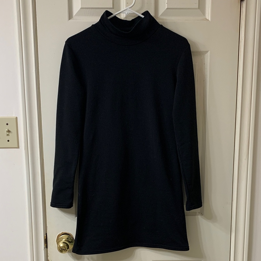 🌷3 for $25🌷Vogue IRL, US M, Black Long Sleeve Fleece Lined Turtleneck Dress